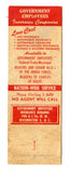 Government Employees Insurance Companies, Washington, DC Matchbook Cover