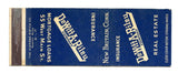 DeWitt A. Riley Company Insurance & Real Estate, New Britain, CT Matchbook Cover