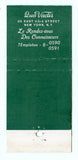 Quo Vadis Restaurant, New York, NY [Matchbook Cover]