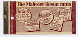 Malester Restaurants [Matchbook Cover]