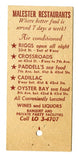 Malester Restaurants [Matchbook Cover]