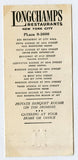 Longchamps Restaurants, New York City, NY [Matchbook Cover]