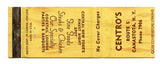 Centro's Restaurant, Canastota, NY [Matchbook Cover]