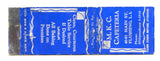 M. K. C. Cafeteria, Flushing, L. I., NY [Matchbook Cover]