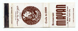 Mayan Restaurant, New York City, NY [Matchbook Cover]