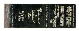 Westbury Manor Restaurant, Westbury, L. I., NY [Matchbook Cover]