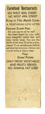 Farmfood Vegetarian Restaurants, New York City, NY [Matchbook Cover]