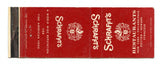 Schrafft's Restaurants [Matchbook Cover]