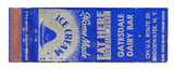 Gatesdale Dairy Bar, Bridgewater, NY [Matchbook Cover]