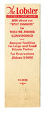 Lobster Restaurant, New York City, NY [Matchbook Cover]