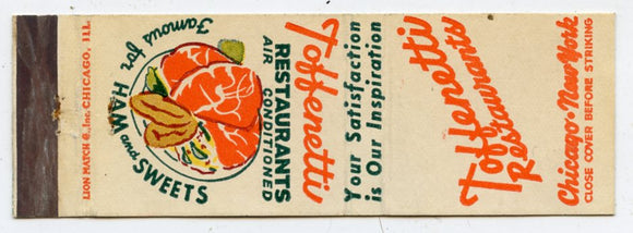 Toffenetti Restaurants [Matchbook Cover]