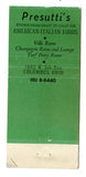 Presutti's Restaurant, Columbus, OH [Matchbook Cover]