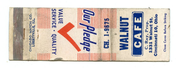 Walnut Cafe, Cincinnati, OH [Matchbook Cover]