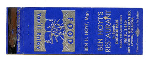 Ben Hoyt's Restaurant, Lawton, OK [Matchbook Cover]