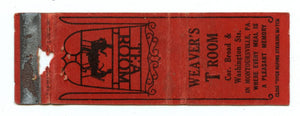 Weaver's T Room, Montoursville, PA [Matchbook Cover]