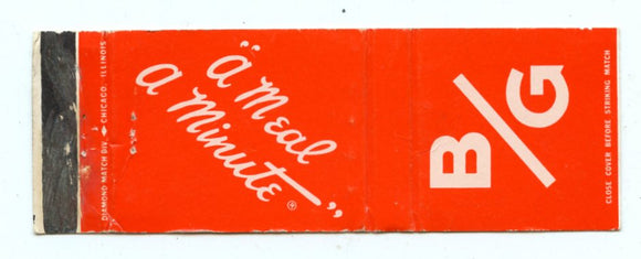 B / G - A Meal a Minute, Pittsburgh, PA [Matchbook Cover]