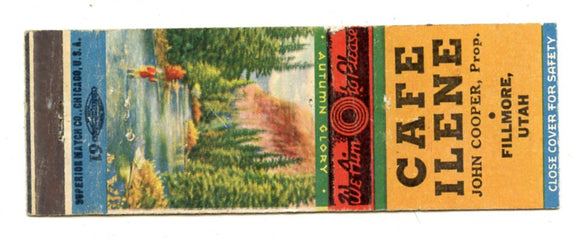 Cafe Ilene, Fillmore, UT [Matchbook Cover]