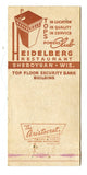 Powers Club Heidelberg Restaurant, Sheboygan, WI [Matchbook Cover]