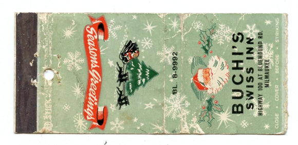 Buchi's Swiss Inn, Milwaukee, WI [Matchbook Cover]