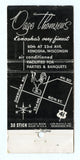 Oage Thomsen's Restaurant, Kenosha, WI [Matchbook Cover]