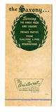 Saxony Restaurant, Milwaukee, WI [Matchbook Cover]