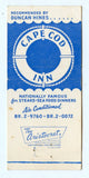 Cape Cod Inn, Milwaukee, WI [Matchbook Cover]