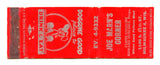 Joe Marn's Corner, Milwaukee, WI [Matchbook Cover]