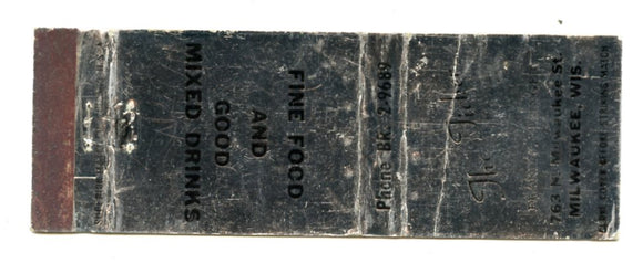 Ticker Restaurant, Milwaukee, WI [Matchbook Cover]