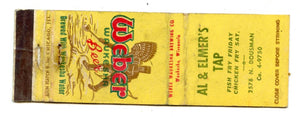 Al & Elmer's Tap/Weber Waukesha Beer, Milwaukee, WI [Matchbook Cover]