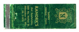 Ranork's Restaurant, Milwaukee, WI [Matchbook Cover]