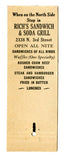 Rich's Avenue Coffee Shop, Milwaukee, WI [Matchbook Cover]