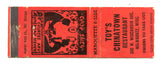 Toy's Chinatown Restaurant, Milwaukee, WI [Matchbook Cover]