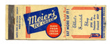 Ehlert's Sandwich Shop/Meier's Ice Cream, Milwaukee, WI [Matchbook Cover]