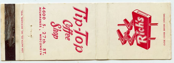 Tip-Top Coffee Shop, Milwaukee, WI [Matchbook Cover]