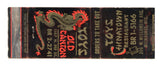 Toy's Chinatown Restaurant, Milwaukee, WI [Matchbook Cover]