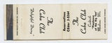 Cuba Club, Madison, WI [Matchbook Cover]