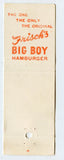 Fritsch's Big Boy [Matchbook Cover]