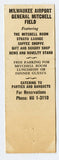 Milwaukee Airport General Mitchell Field Food Services, Milwaukee, WI [Matchbook Cover]