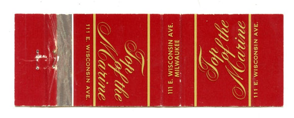 Top of the Marine, Milwaukee, WI [Matchbook Cover]