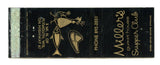 Miller's Supper Club, Plymouth, WI [Matchbook Cover]
