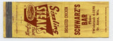 Schwarz's Bar, St. Anna, WI [Matchbook Cover]