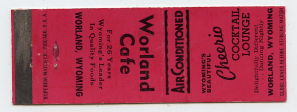 Worland Cafe, Worland, WY [Matchbook Cover]