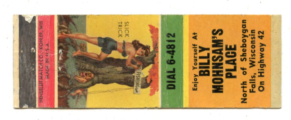 Billy Mohnsam's Place, Sheboygan Falls, WI [Matchbook Cover]