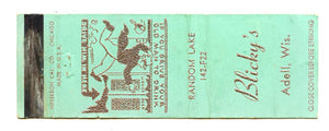 Blicky's, Adell, WI [Matchbook Cover]