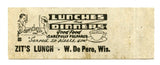 Zit's Lunch, West De Pere, WI [Matchbook Cover]