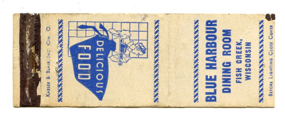 Blue Harbour Dining Room, Fish Creek, WI [Matchbook Cover]