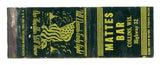 Mattes Bar, Collins, WI [Matchbook Cover]