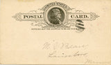 U. S. Postal Card, One Cent, 1890, Bristol and Barber, Wholesale Commission, West Superior, WI [Postcard]