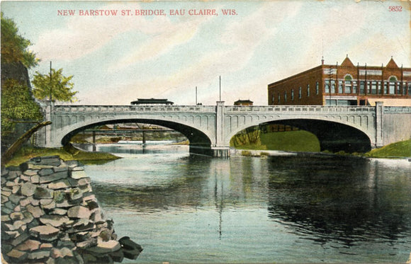 New Barstow Street Bridge, Eau Claire, WI [Postcard]