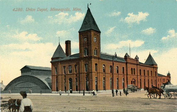 Union Depot, Minneapolis, MN [Postcard]